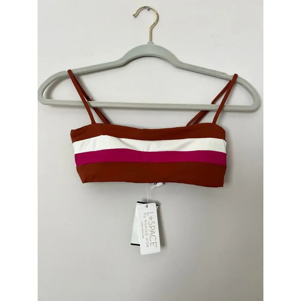L*Space Anthropologie Striped Bikini Top NWT size small‎ - Picture 2 of 4